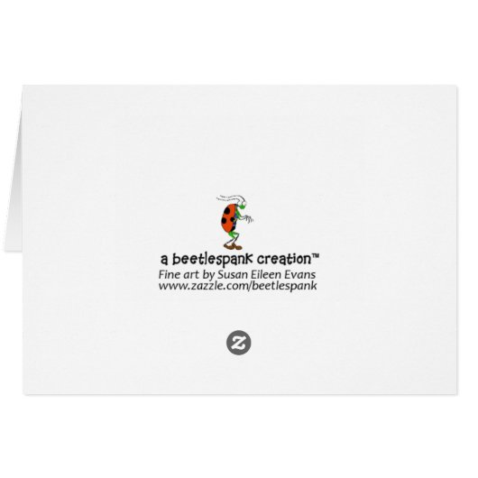 Roze Unicorns Wenskaart (Achterkant Horizontaal)