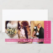 ROZE UNIE | BRUILOFT BEDANKT KAART (Voorkant / Achterkant)