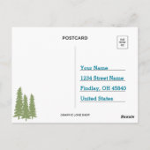 Roze unieke gepersonaliseerde kamp verjaardag dank briefkaart (Achterkant)