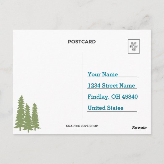 Roze unieke gepersonaliseerde kamp verjaardag dank briefkaart (Achterkant)