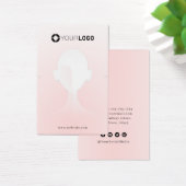 Roze unieke portret aangepast logo oorscherm visitekaartje (Bureau)