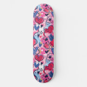 Roze Unieke Retro Y2K Uniek Design Skateboard (Voorkant)