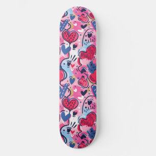 Roze Unieke Retro Y2K Uniek Design Skateboard