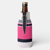 Roze uniform strepen flesjeskoeler (Fles Achterkant)