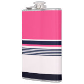 Roze uniform strepen heupfles (Links)