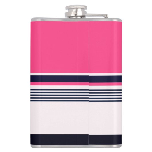 Roze uniform strepen heupfles (Achterkant)