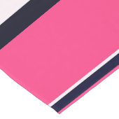 Roze uniform strepen lange tafelloper (Hoek)