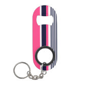 Roze uniform strepen mini flessenopener (Voorkant)