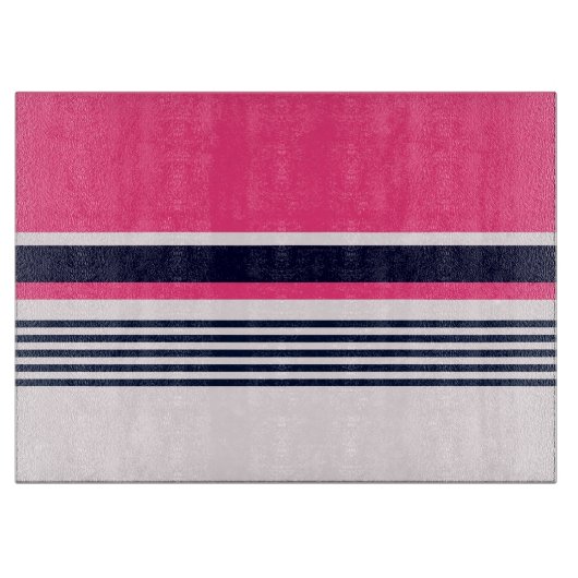 Roze uniform strepen snijplank (Voorkant)