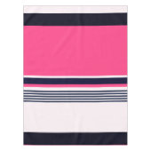 Roze uniform strepen tafelkleed (Voorkant)