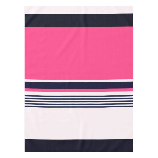 Roze uniform strepen tafelkleed (Voorkant)