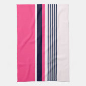 Roze uniform strepen theedoek (Verticaal)