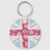 roze unijack sleutelhanger (Voorkant)