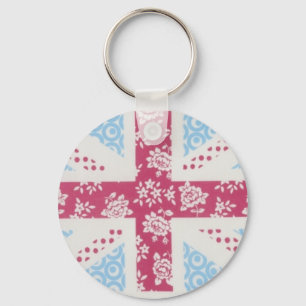 roze unijack sleutelhanger