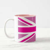 Roze Union Jack British Flag Two-Tone Mokken (Links)