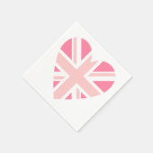 Roze Union Jack/Flag Hart Servetten (Hoek)