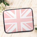 Roze Union Jack UK Vlag Monogram Laptop Mouw Laptop Sleeve<br><div class="desc">Een roze versie van de Britse vlag - voeg uw initialen toe en laat deze dunne laptophoes voor uw technologie zorgen.</div>