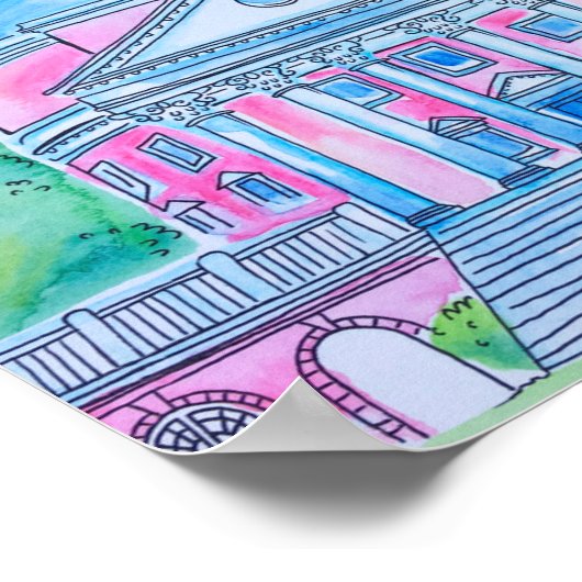 Roze UVA Rotunda Poster (Hoek)