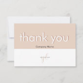 Roze Uw Bedrijfs Logo Dank u Merkverpakking Bedankkaart (Voorkant)