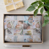 Roze | Uw foto aangepaste raster collage Tissuepapier (Geschenk)