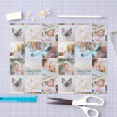 Roze | Uw foto aangepaste raster collage Tissuepapier (Craft)
