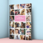 Roze uw foto's Insta Collage 2024 Planner<br><div class="desc">Foto: collage roze planner met 22 foto's van je familie en vrienden,  jouw naam en het jaar.</div>