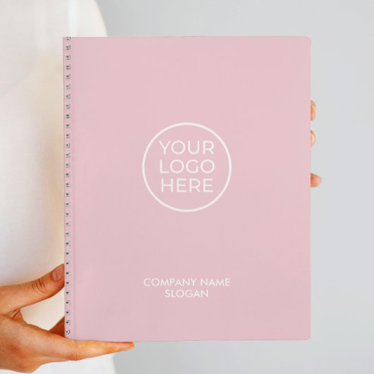 Roze uw Logo zakelijke Notitieboek