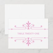 Roze v2 Fancy sierlijstnummer Briefkaart (Voorkant / Achterkant)