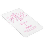 Roze v2 Fancy Versiering Opslaan Datum Magnet Magneet (Rechterzijde)