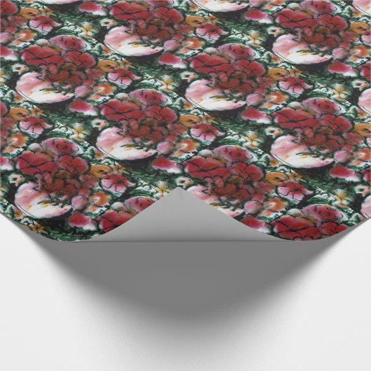 "Roze vaas" Vloertuinpapier Cadeaupapier (Hoek)