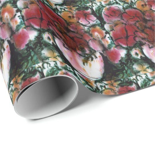 "Roze vaas" Vloertuinpapier Cadeaupapier (Rol Hoek)