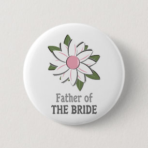 Roze Vader van de Bride Ronde Button 5,7 Cm