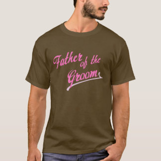 Roze vader van de bruidegom t-shirt