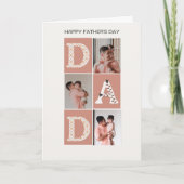 Roze Vaderdag foto Kaart (Voorkant)
