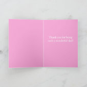 Roze Vaderdagkaart, Bedankt Vader Kaart (Binnen)