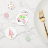 Roze vakantie kerst auto tafel confetti (Groep)