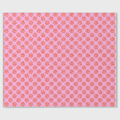 Roze Vakantie Pepermunt Candy Cane Patroon Cadeaupapier (Vlak)