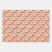 Roze Vakantie Postzegels, Kerststad, Bogen Inpakpapier Vel (Voorkant 2)