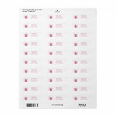 Roze vakantieboom retour labels (Full Sheet)