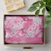 Roze vakantieboom voor een meisjesthema tissuepapier (Geschenk)