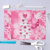 Roze vakantieboom voor een meisjesthema tissuepapier (Craft)