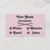 Roze val van Garens (nit & haakwerk) Visitekaartje (Achterkant)