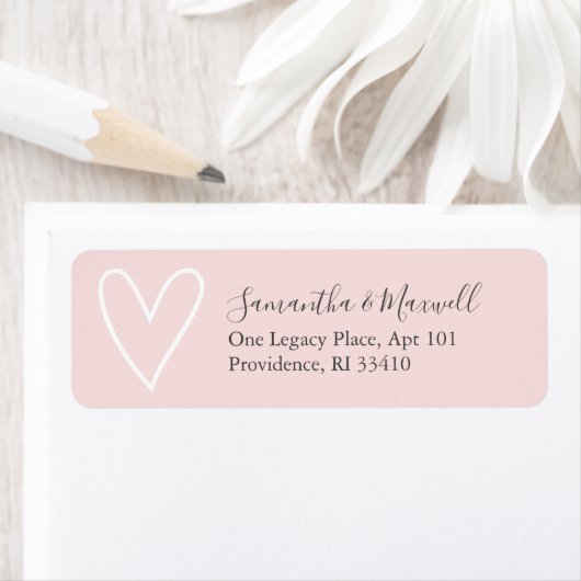 Roze Valentijn Adresetiketten Etiket (Insitu)