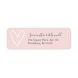 Roze Valentijn Adresetiketten Etiket