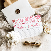Roze Valentijn Advies en Wensen Baby shower Game Informatiekaartje