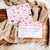 Roze Valentijn Advies en Wensen Baby shower Game Kaart