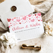 Roze Valentijn Advies en Wensen Baby shower Game Kaart