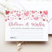 Roze Valentijn Advies en Wensen Baby shower Game Kaart