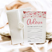Roze Valentijn Advies voor het Ouders Baby shower Kaart