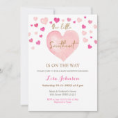 Roze Valentijn Baby shower Kaart (Voorkant)